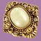 Vintage Gothic Antique Gold Cameo Pendants Large 2.25 x 2 Inch